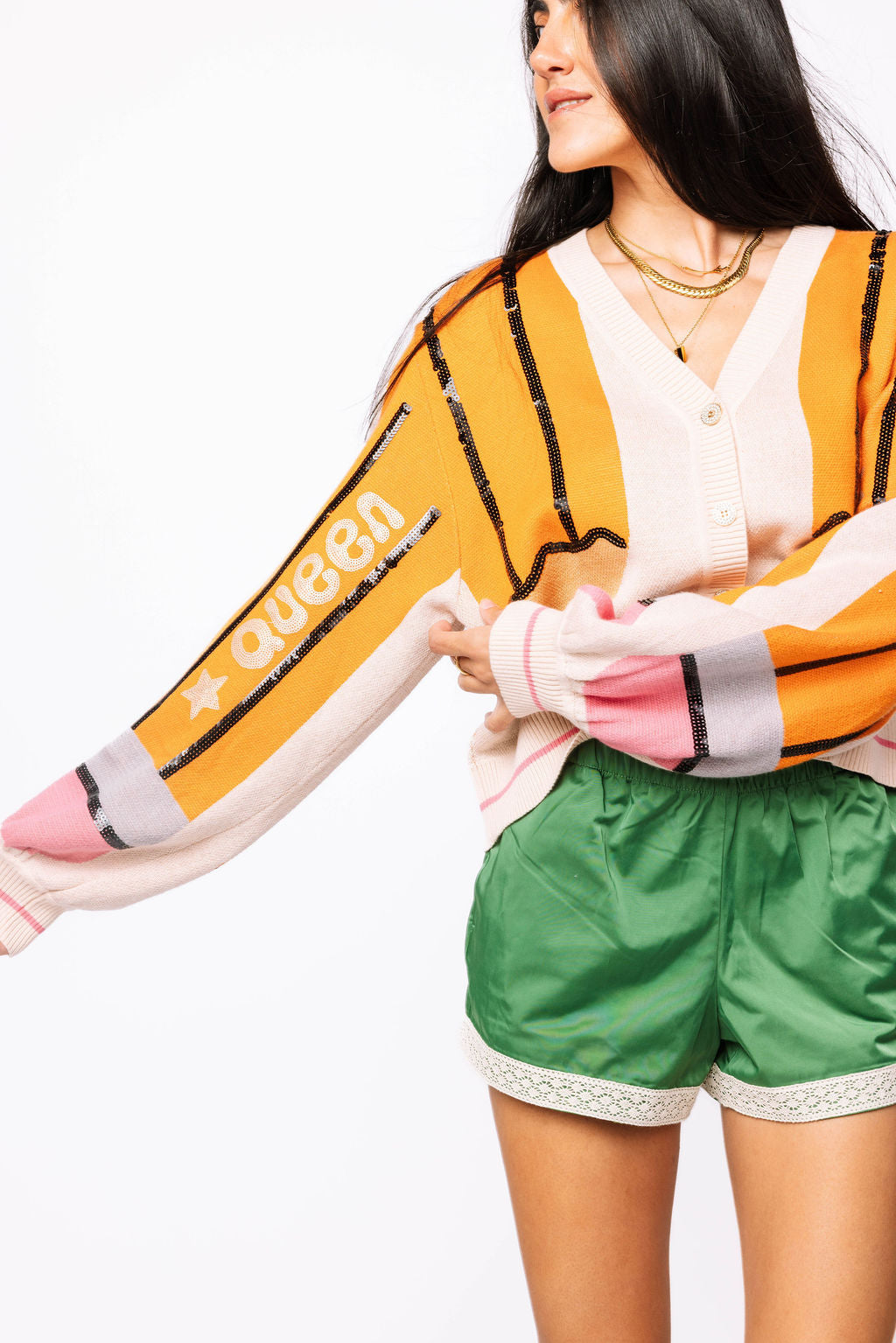 Queen Pencil Button Up Cardigan