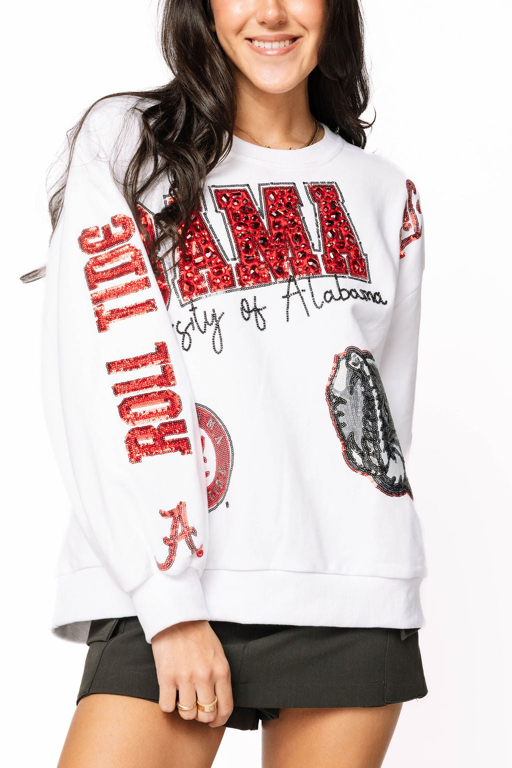 Licensed Alabama Big Icons Scattered All Over Sweatshirt