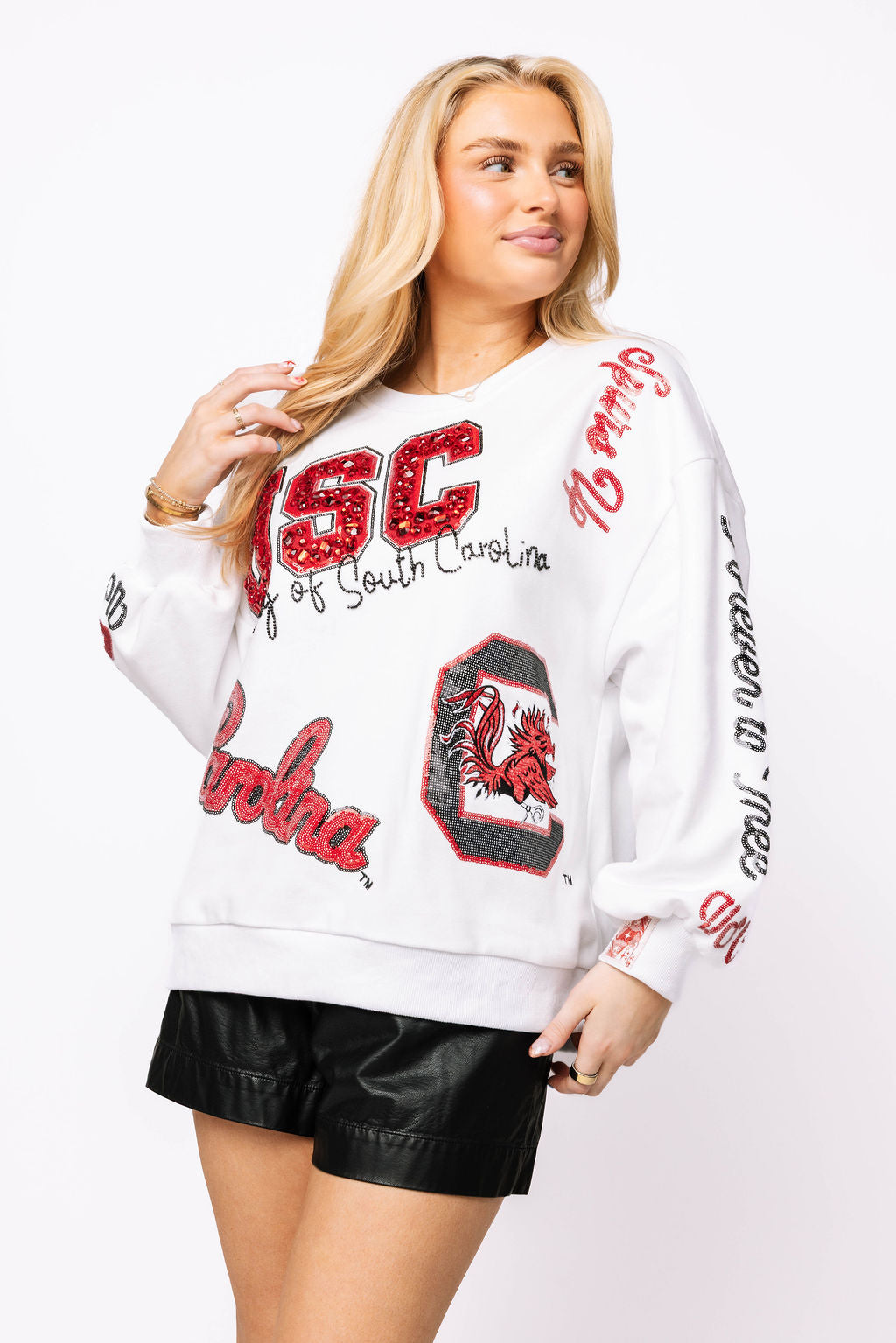Licensed South Carolina Big Icons Scattered All Over Sweatshirt