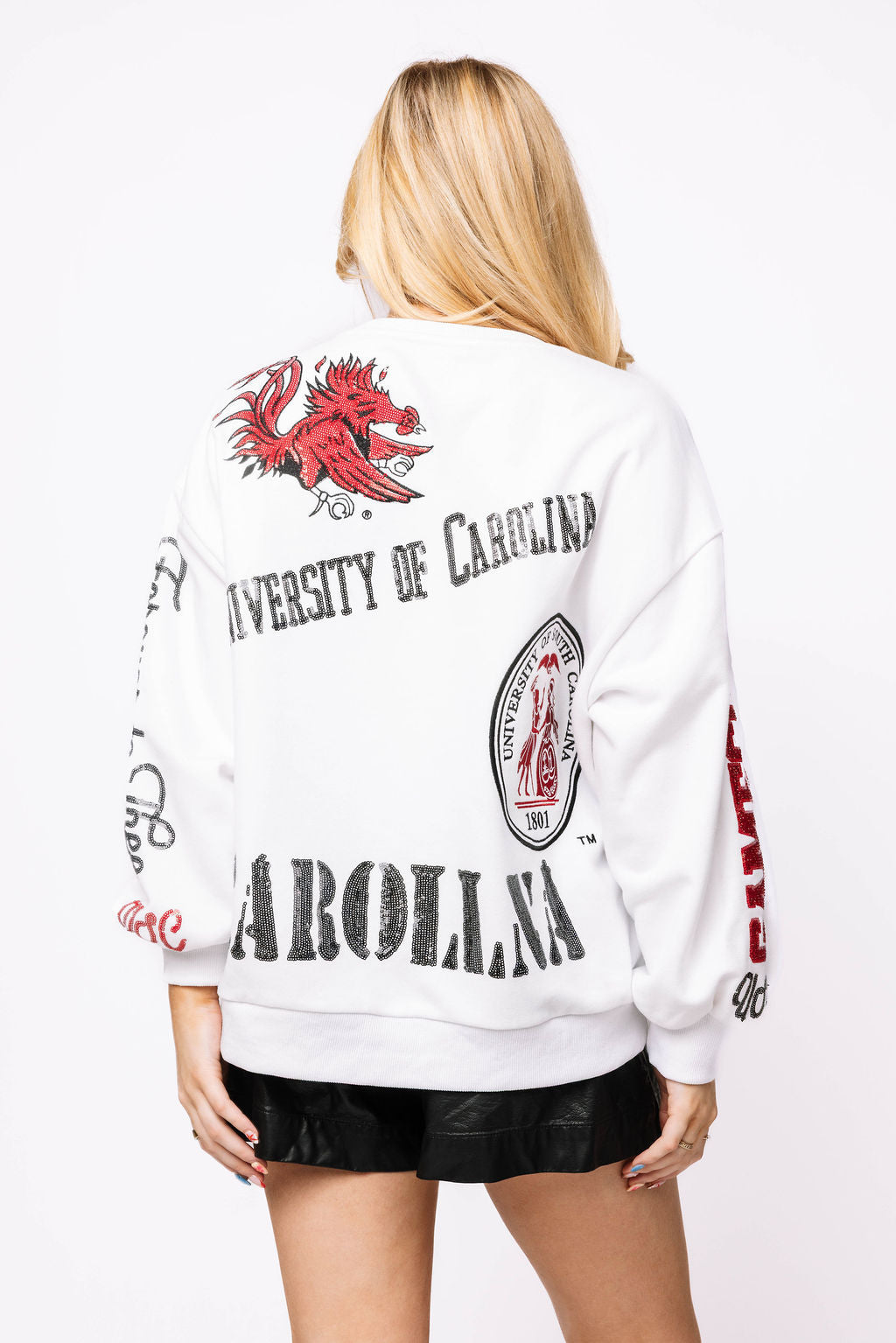 Licensed South Carolina Big Icons Scattered All Over Sweatshirt