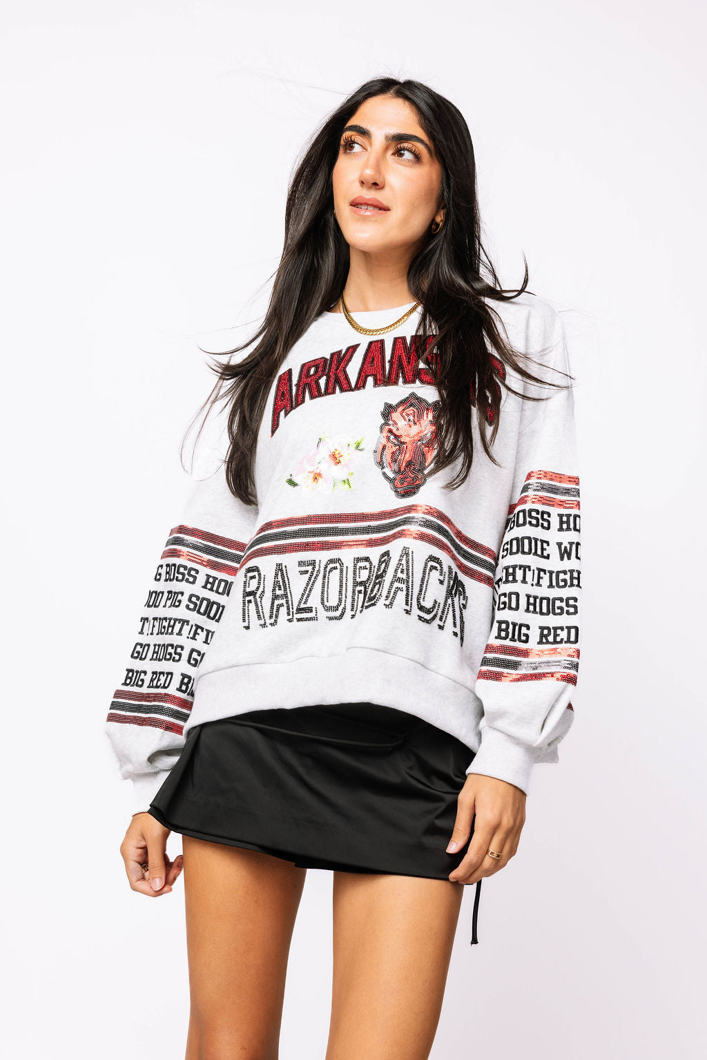Licensed Arkansas Flower Mascot Sweatshirt