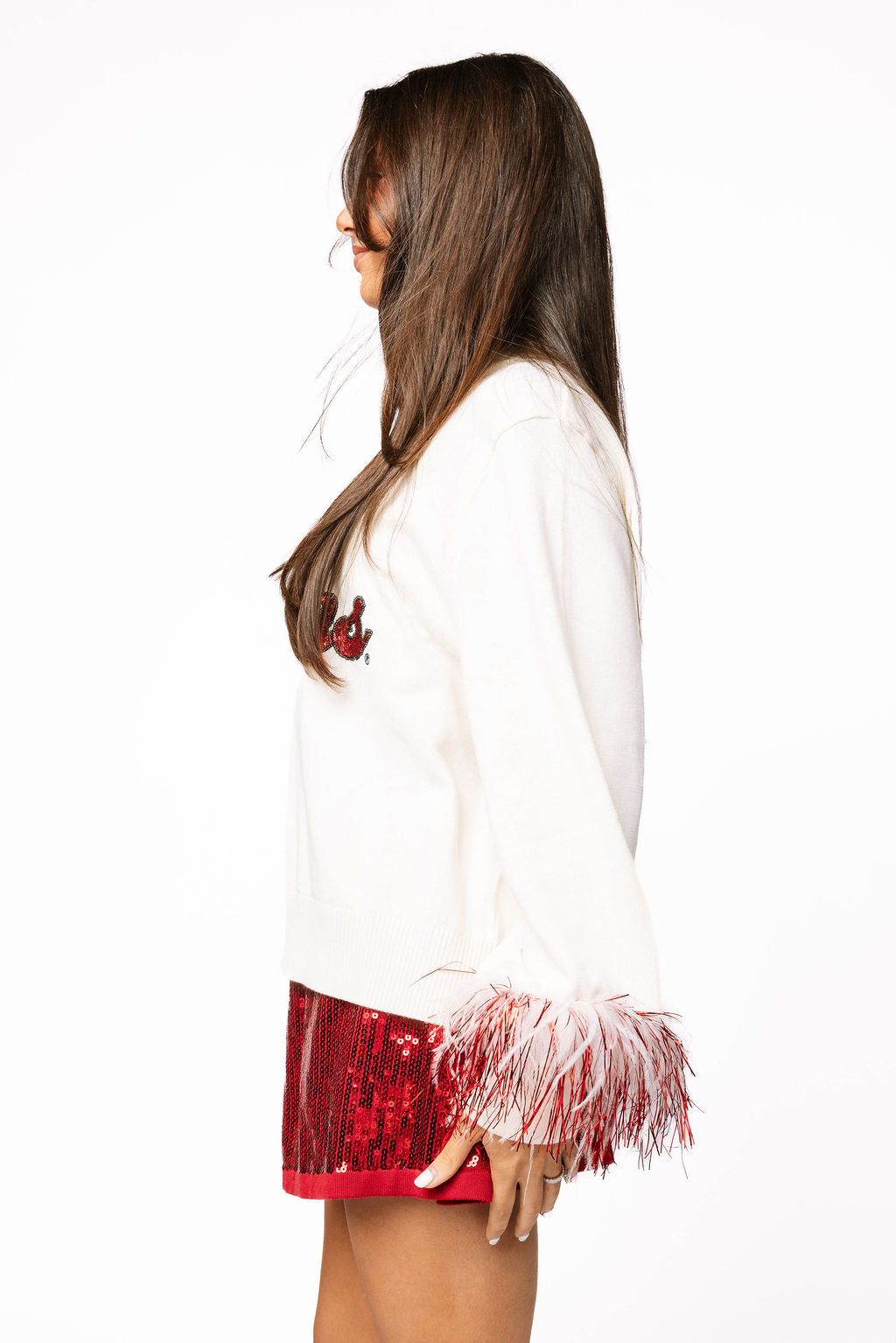 Licensed ULL Feather Sleeve Sweater