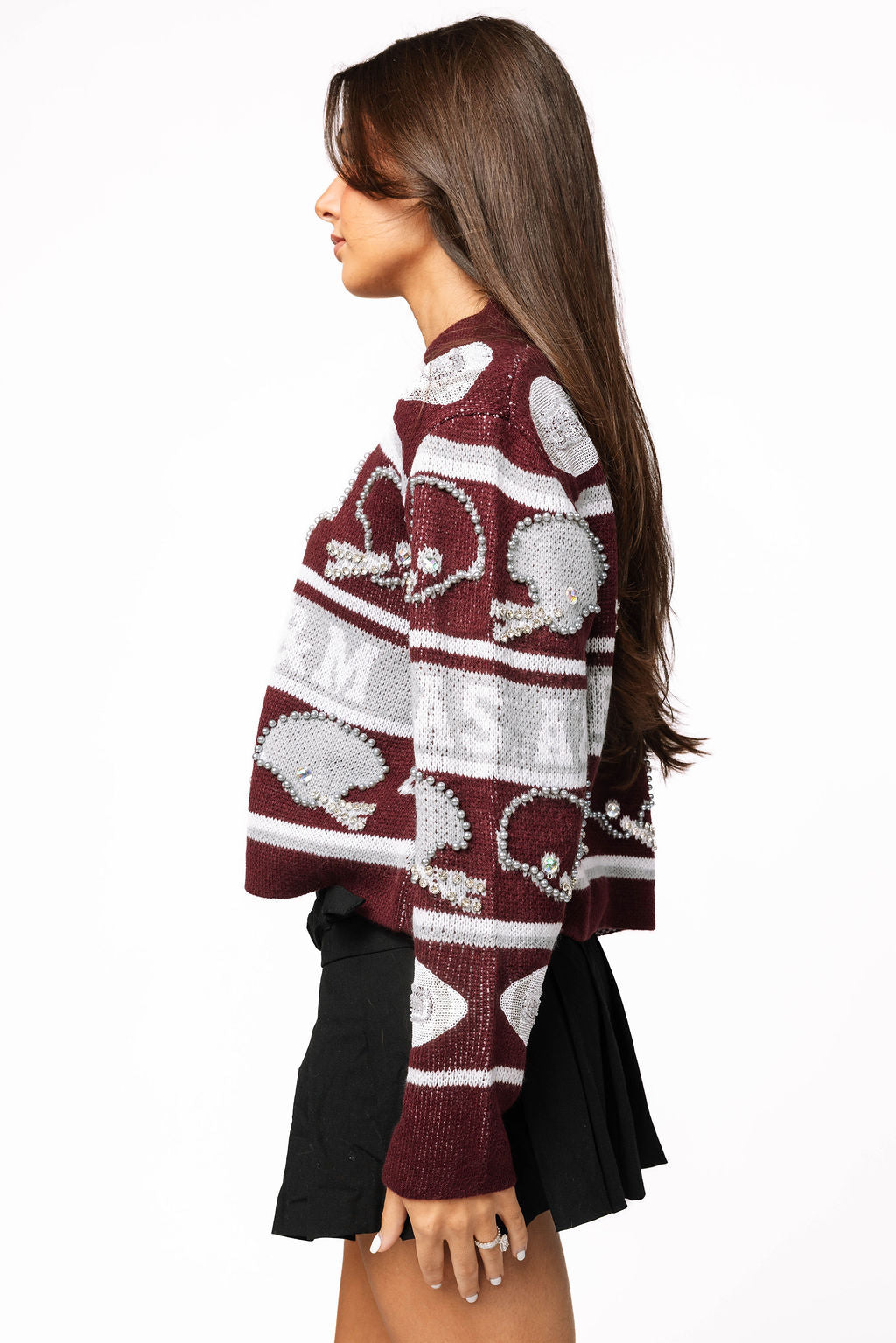 Licensed Texas A&M Vintage Football Helmet Stripe Sweater