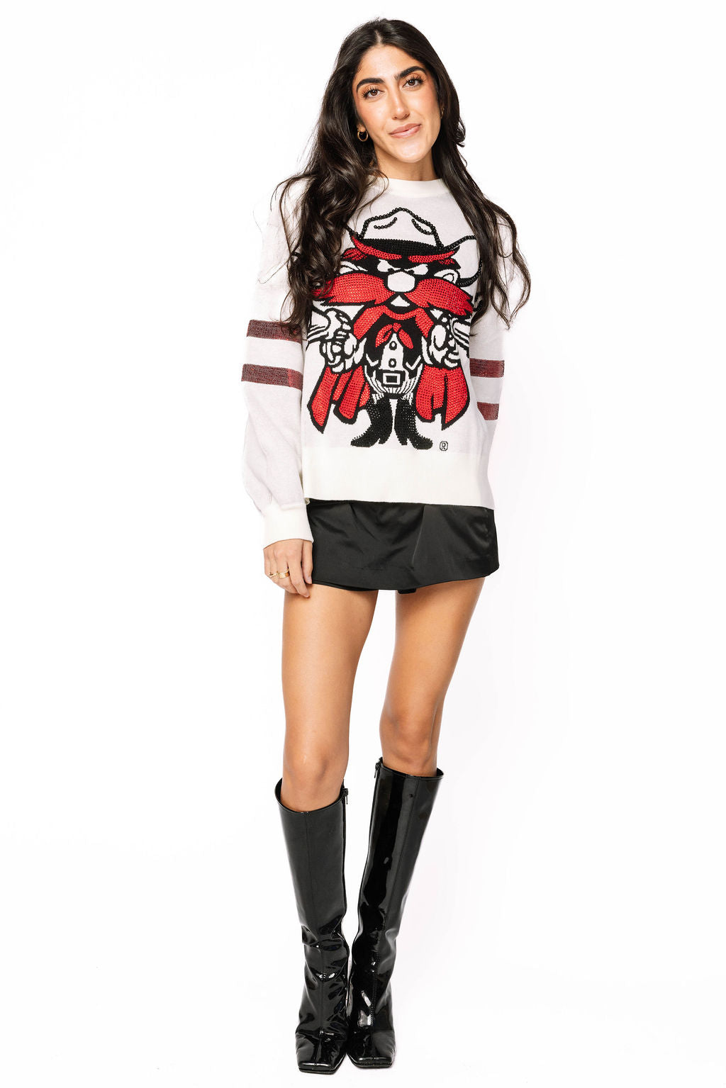 Licensed Texas Tech Oversized Mascot Sweater