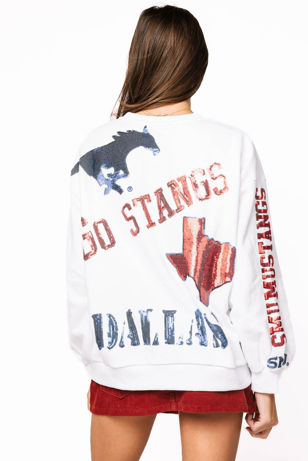 Licensed SMU Big Icons Scattered All Over Sweatshirt