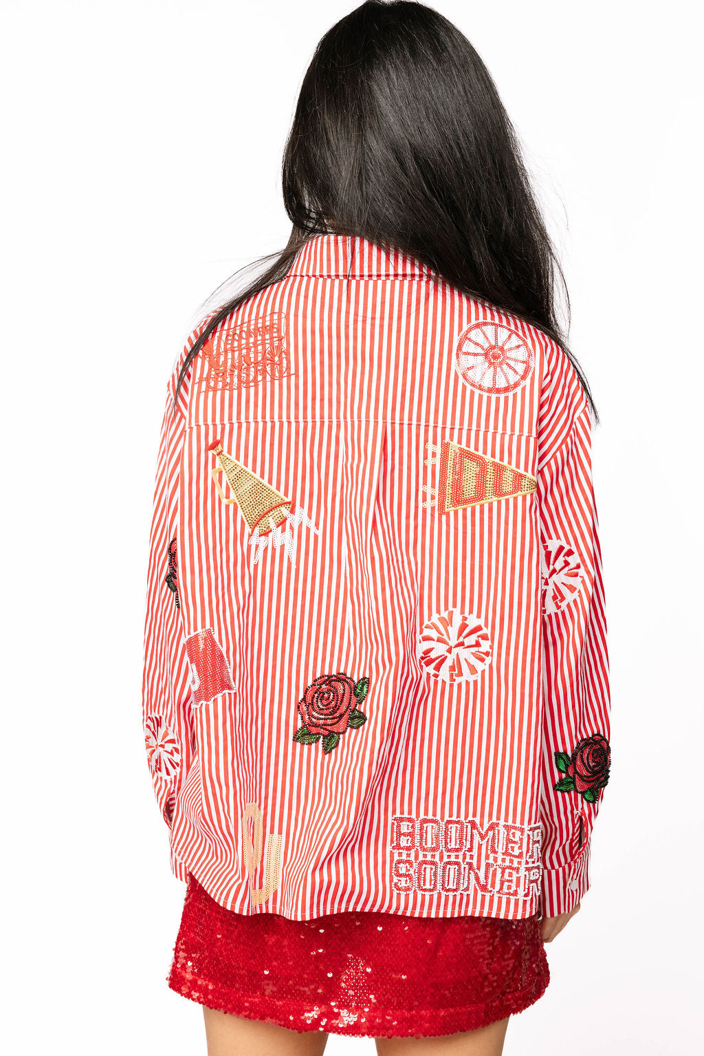 Licensed Oklahoma Mini Icon Striped Button Down