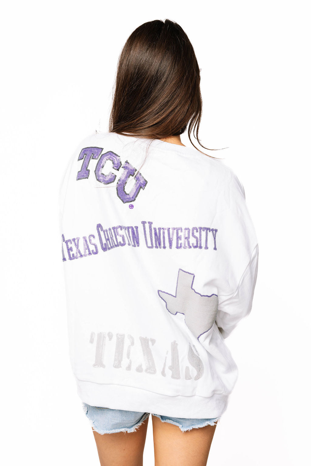 Licensed TCU Big Icons Scattered All Over Sweatshirt