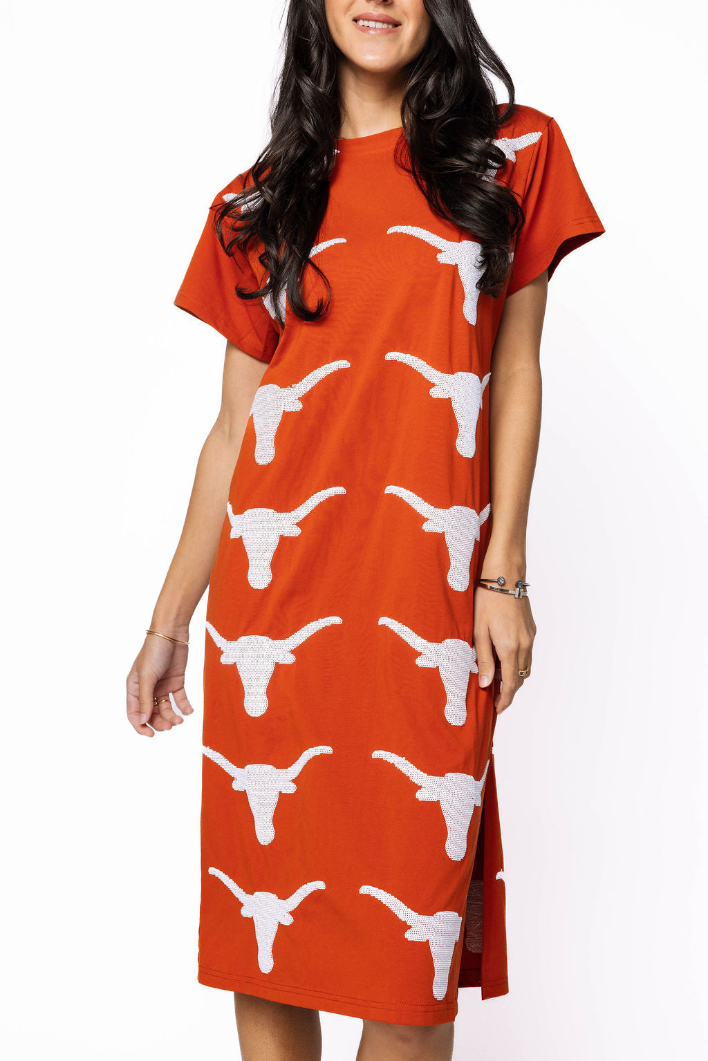 Licensed Texas Mascot Midi Tee Dress