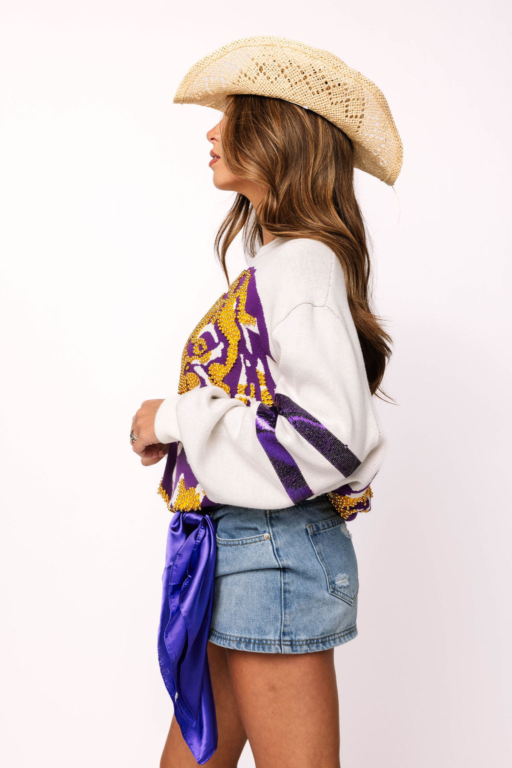 Licensed LSU Oversized Mascot Sweater