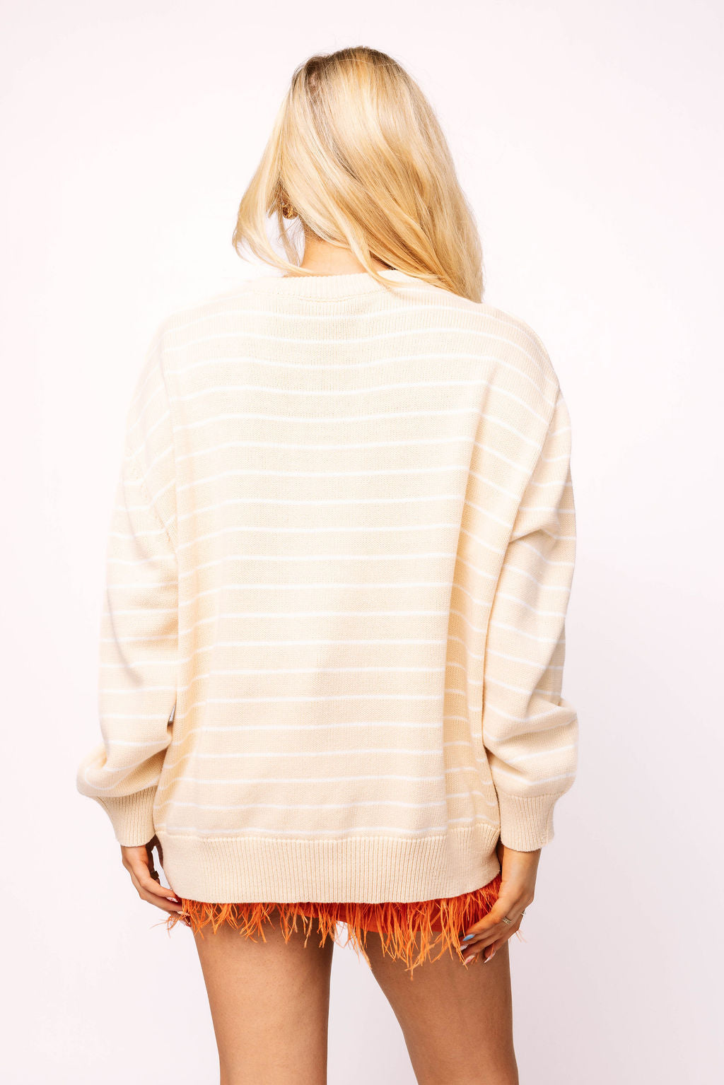 Licensed Tennessee Beige Stripe Vintage Team Sweater