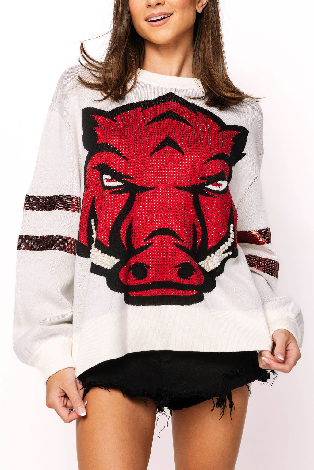 Licensed Arkansas Oversized Mascot Sweater