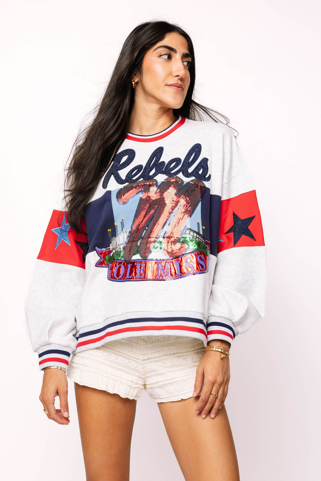 Licensed Ole Miss Vintage Stadium Star Sweatshirt