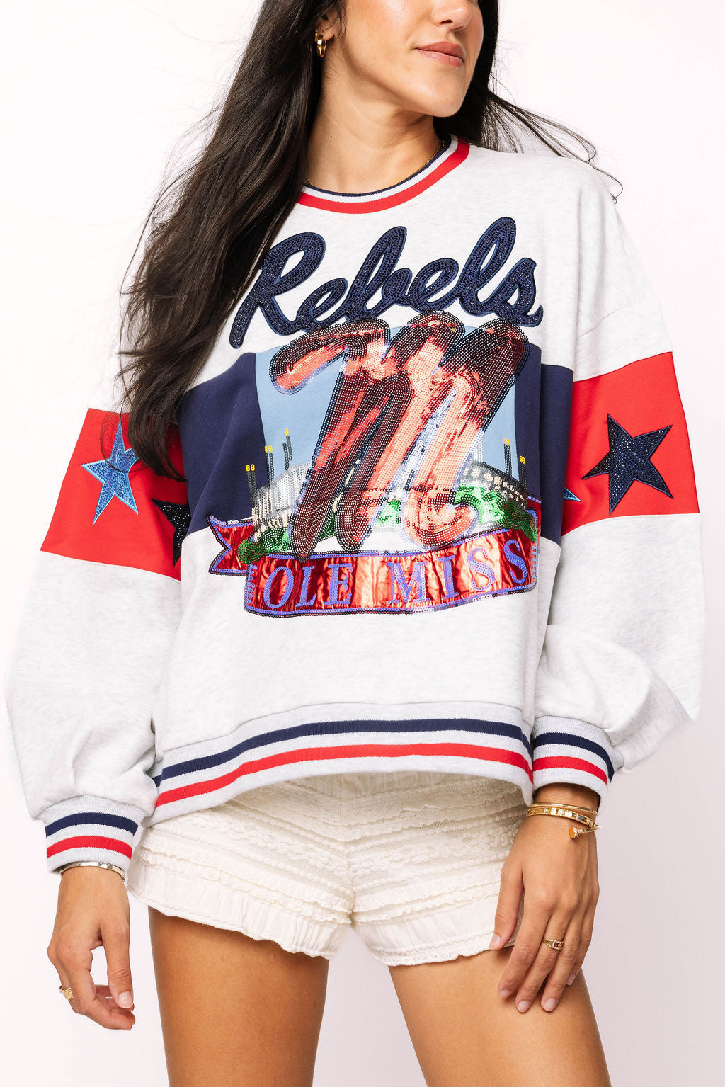 Licensed Ole Miss Vintage Stadium Star Sweatshirt