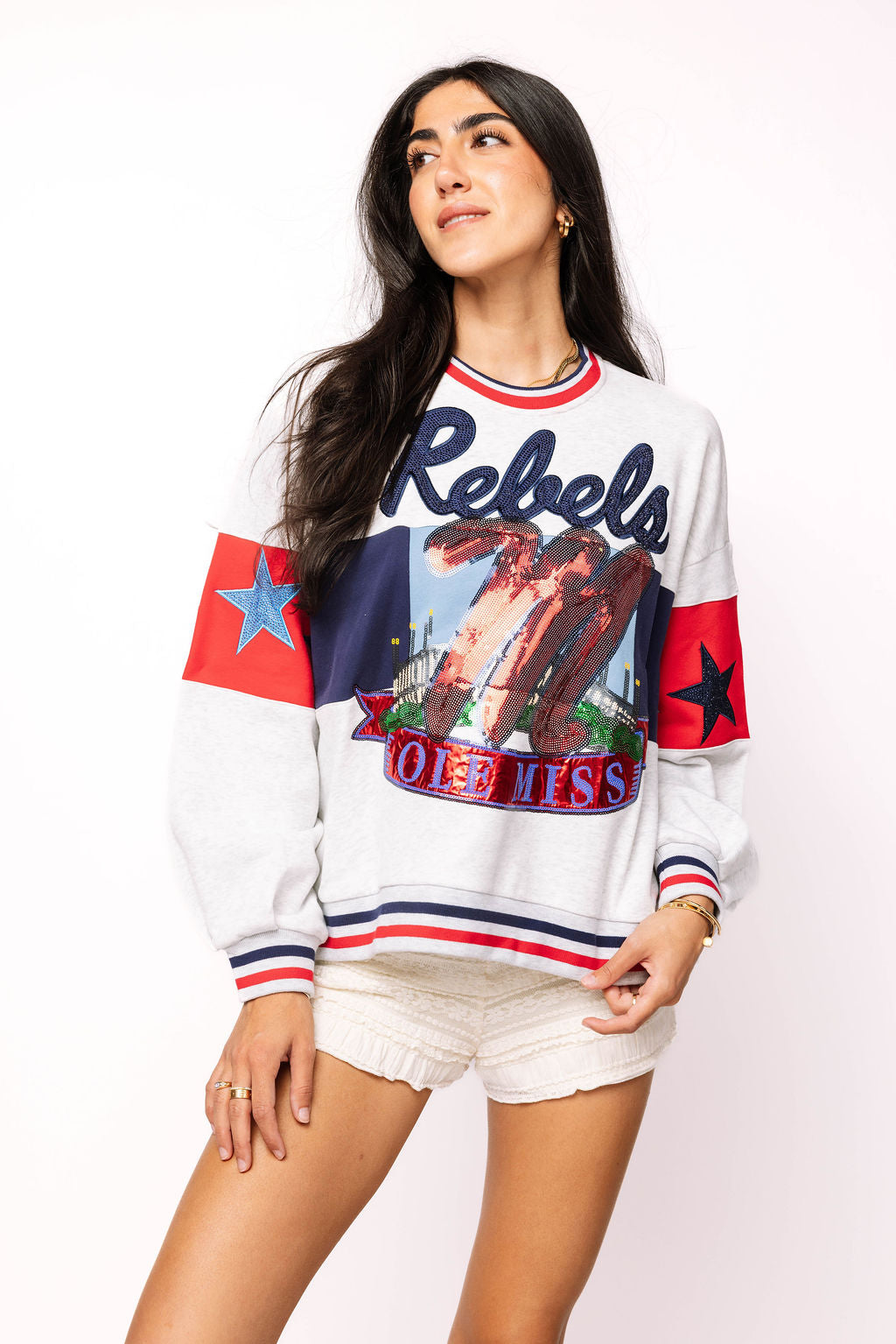 Licensed Ole Miss Vintage Stadium Star Sweatshirt
