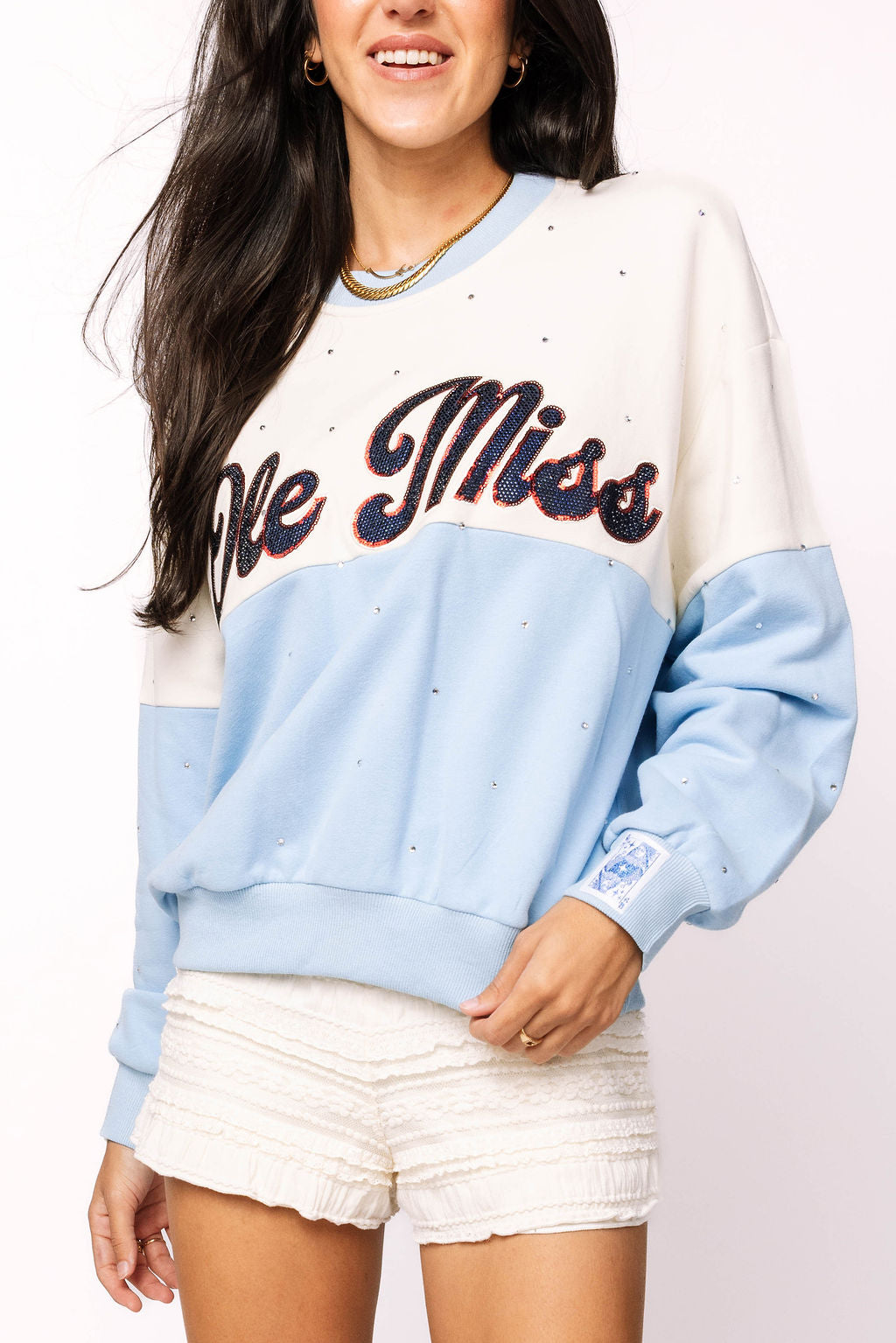 Licensed Ole Miss Pastel Two Tone Sweatshirt