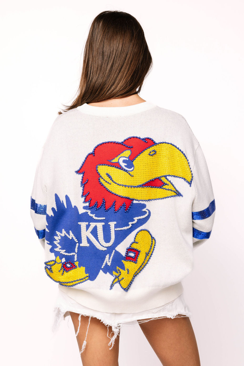 Licensed Kansas Oversized Mascot Sweater