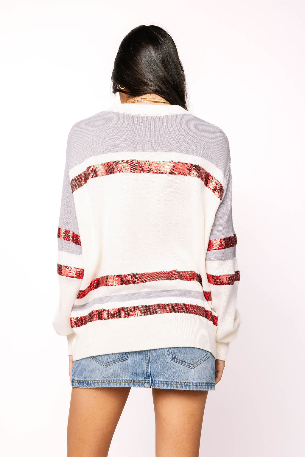 Licensed Alabama Striped Colorblock Sweater