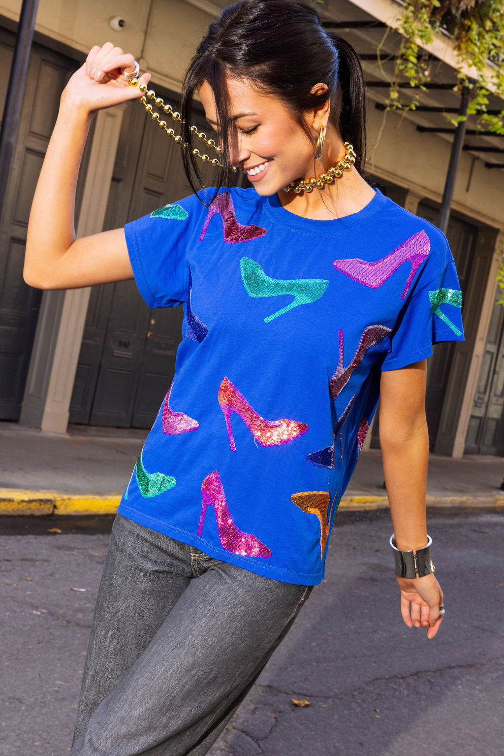 Royal Blue Stiletto Tee