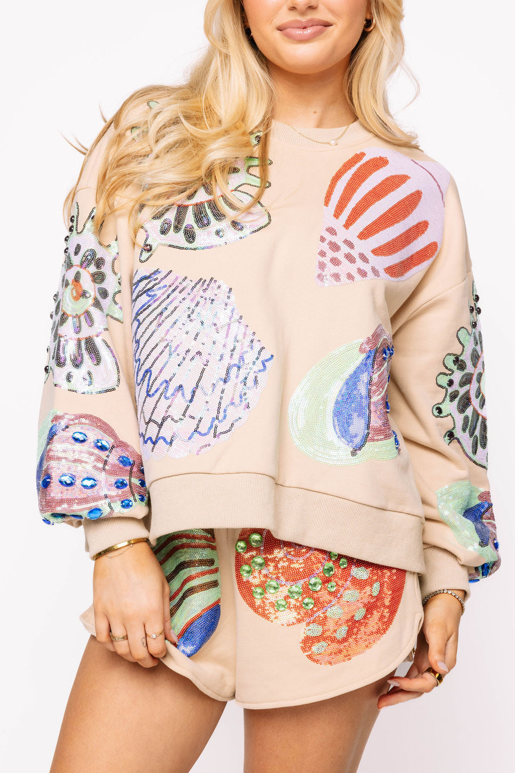 Beige Multi Shell Sweatshirt
