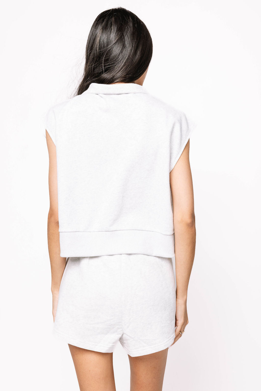 Grey Multi Diagonal Stripe Henley Short