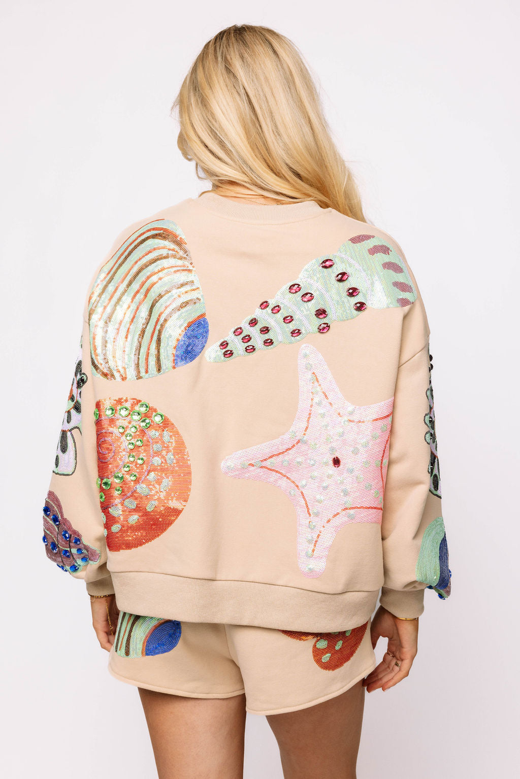 Beige Multi Shell Short