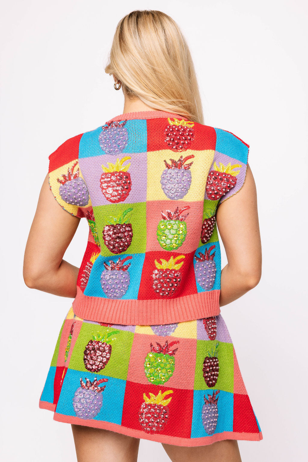 Colorblock Strawberry Skirt