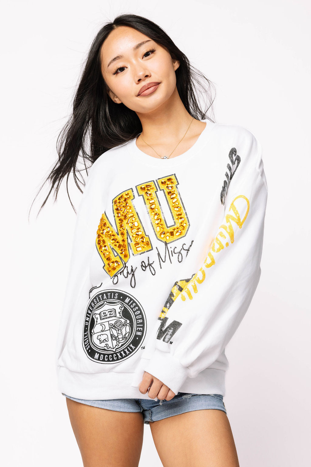 Licensed Mizzou Big Icons Scattered All Over Sweatshirt