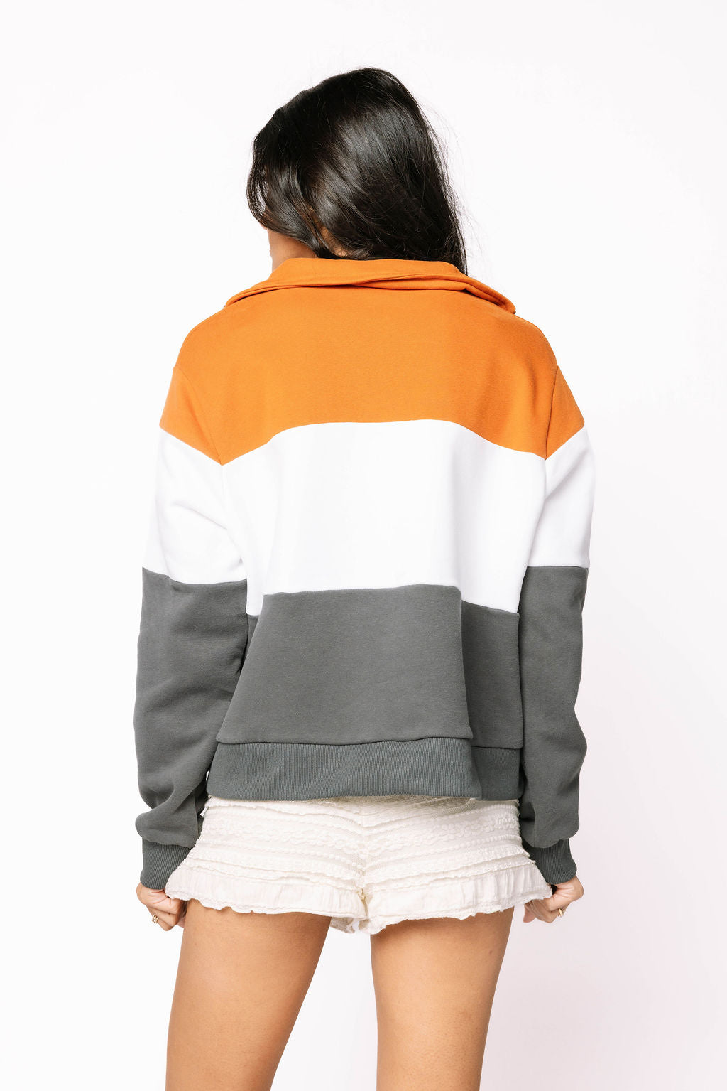 Licensed Texas Quarter Zip Colorblock Sweatshirt