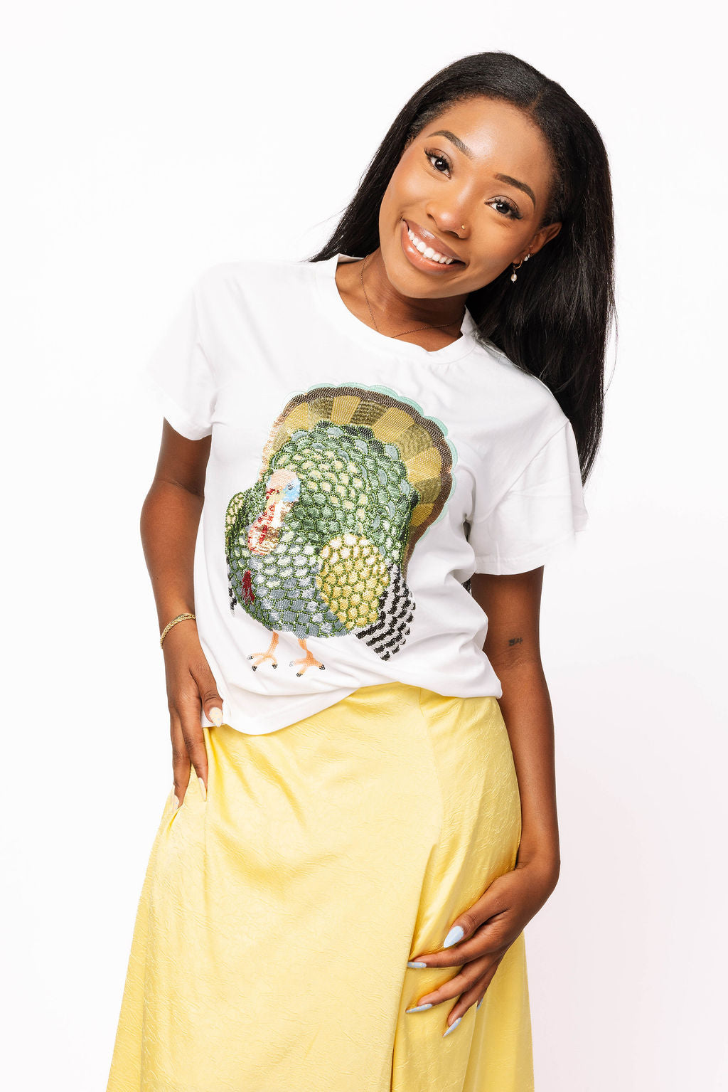 White Big Turkey Tee