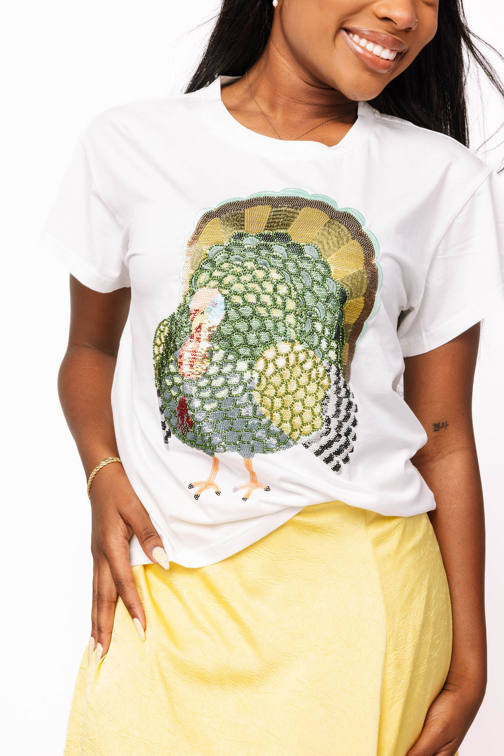 White Big Turkey Tee