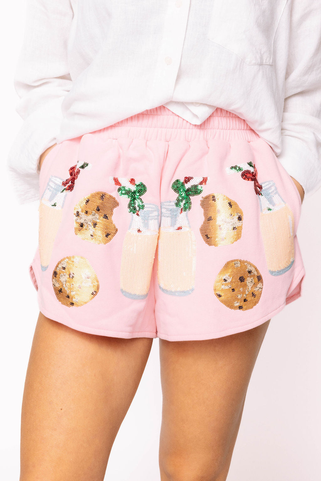 Light Pink Milk & Cookies Shorts