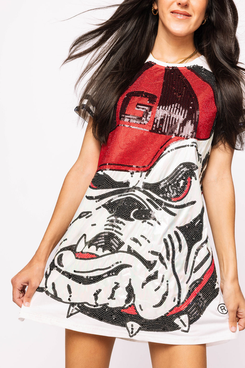 Licensed UGA Oversized Mascot Tee Dress