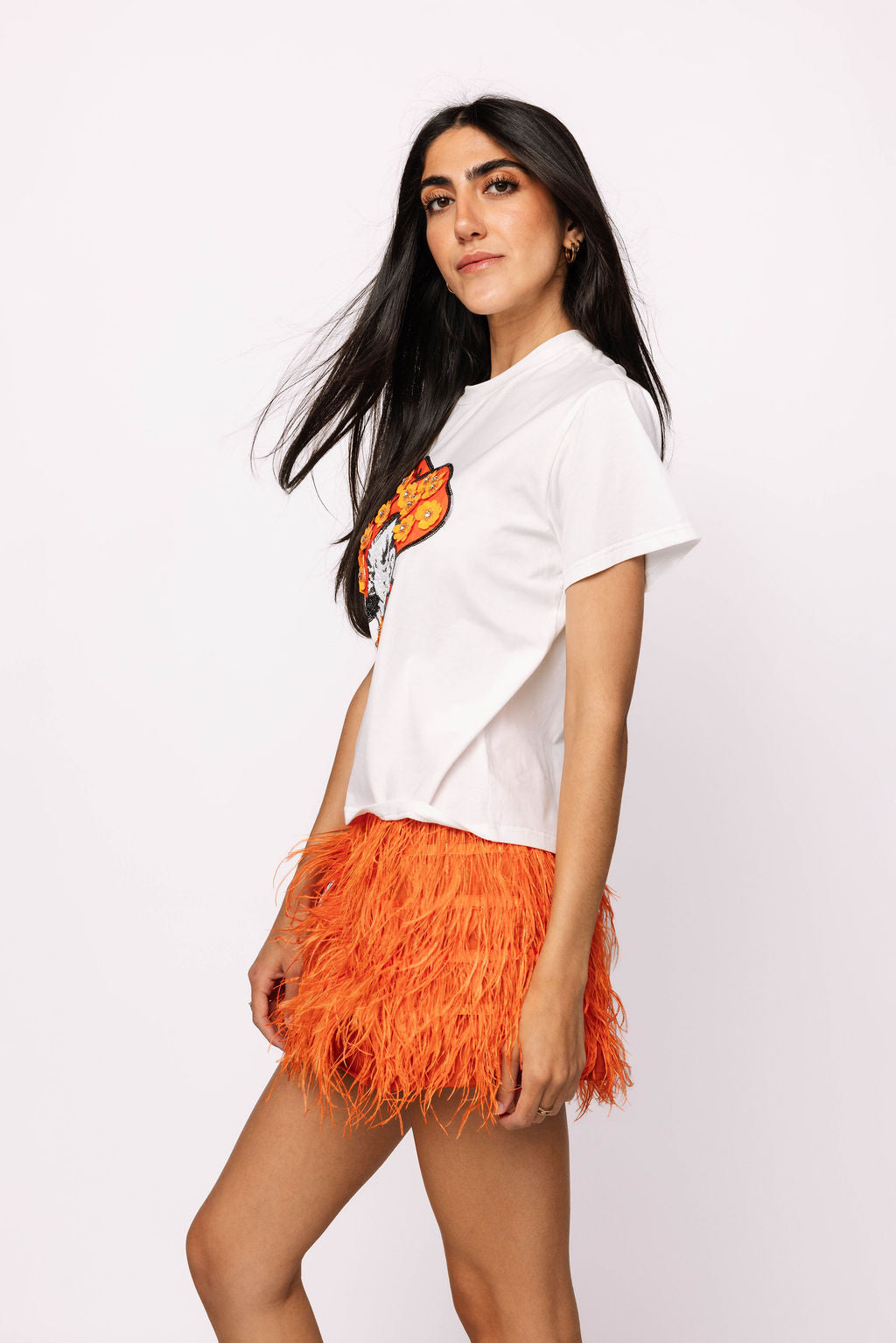 Licensed Oklahoma State Mascot Sequin Flower Tee