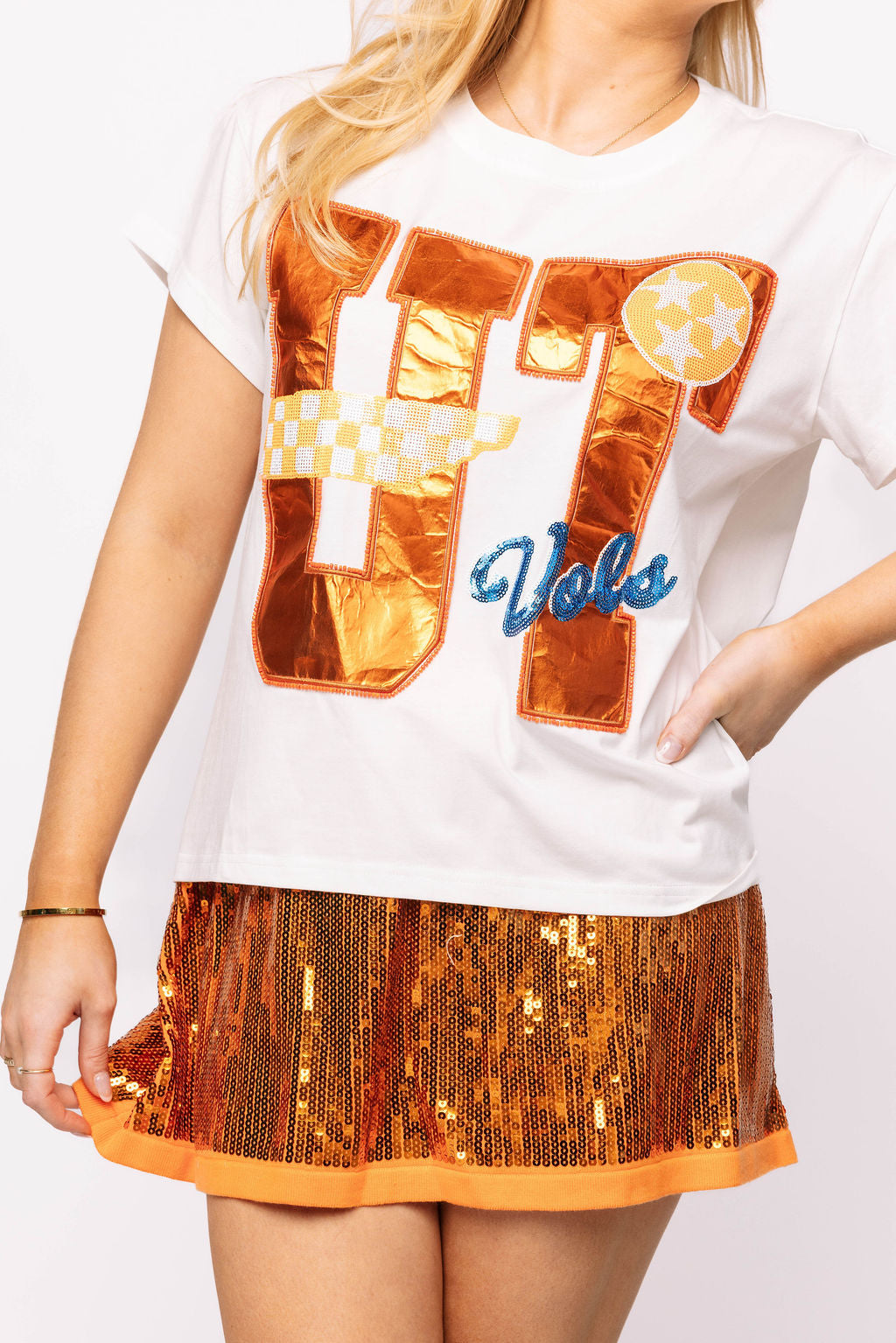 Licensed Tenn Metallic Word with Icons Tee