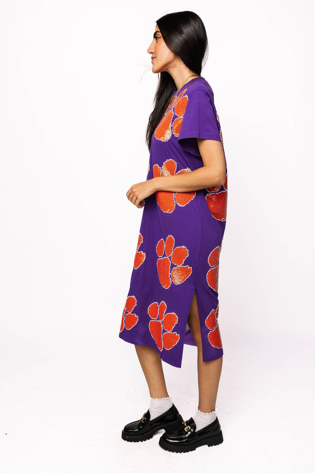 Licensed Clemson Mascot Midi Tee Dress