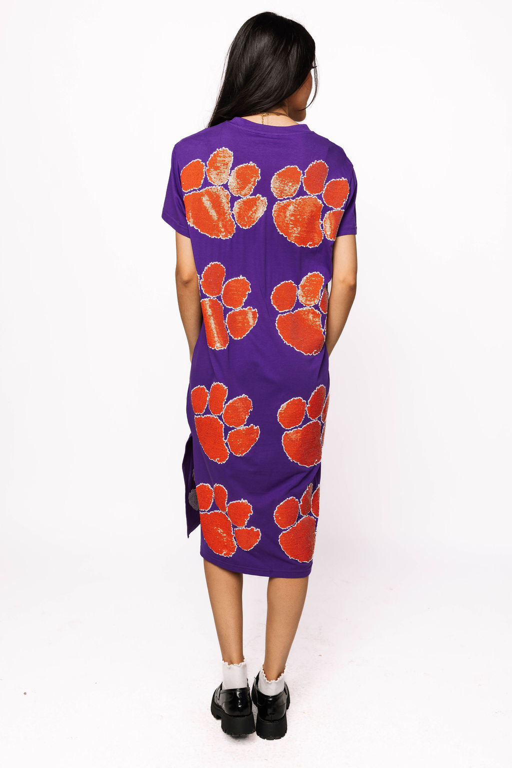 Licensed Clemson Mascot Midi Tee Dress
