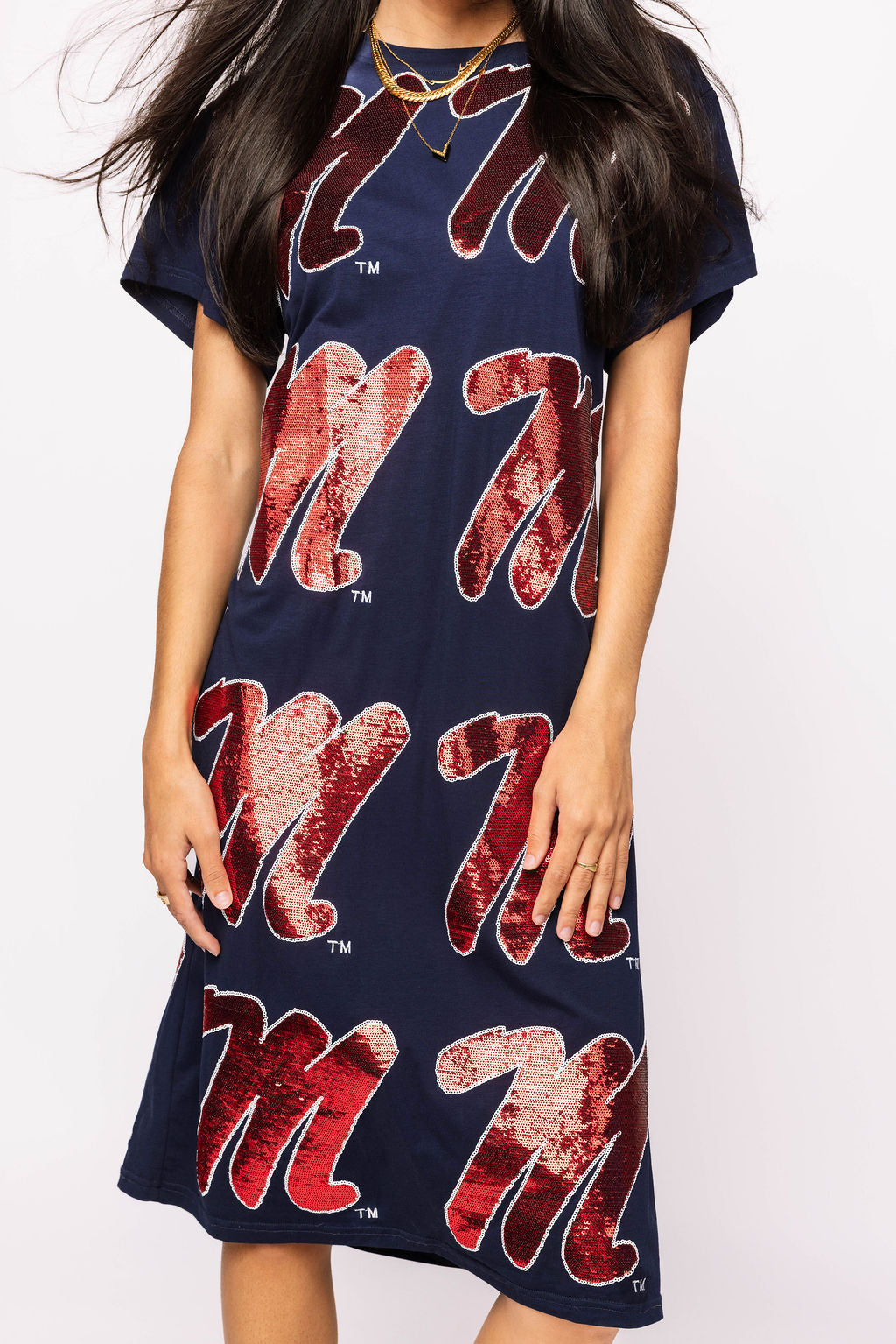 Licensed Ole Miss Mascot Midi Tee Dress