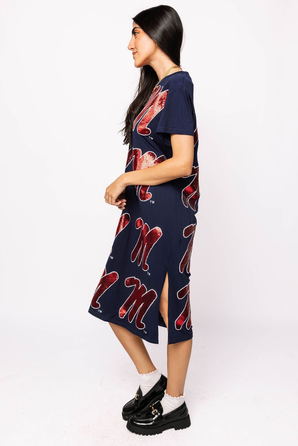 Licensed Ole Miss Mascot Midi Tee Dress