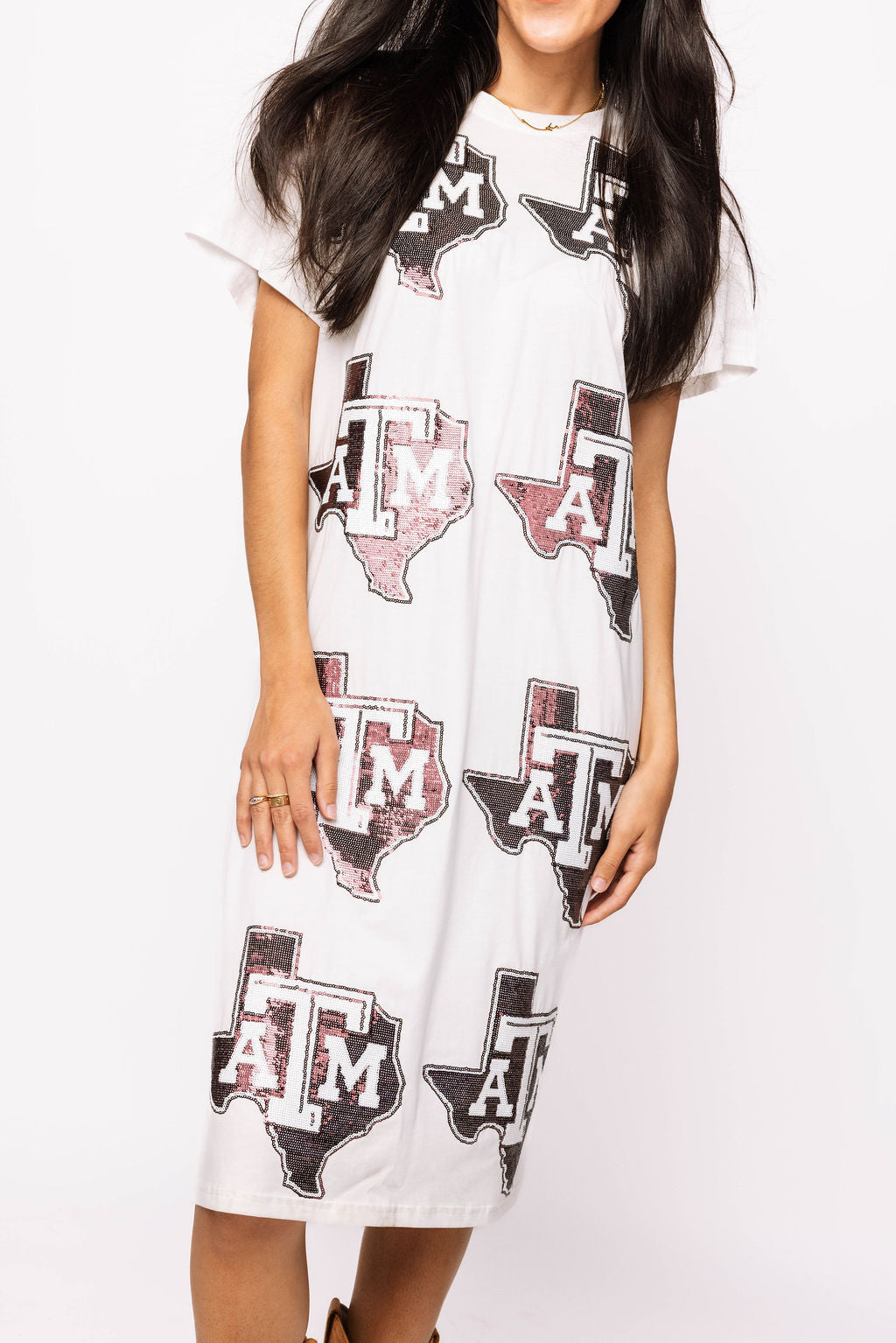 Licensed Texas A&M Mascot Midi Tee Dress