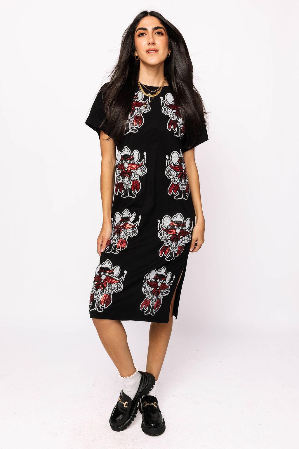 Licensed Texas Tech Mascot Midi Tee Dress