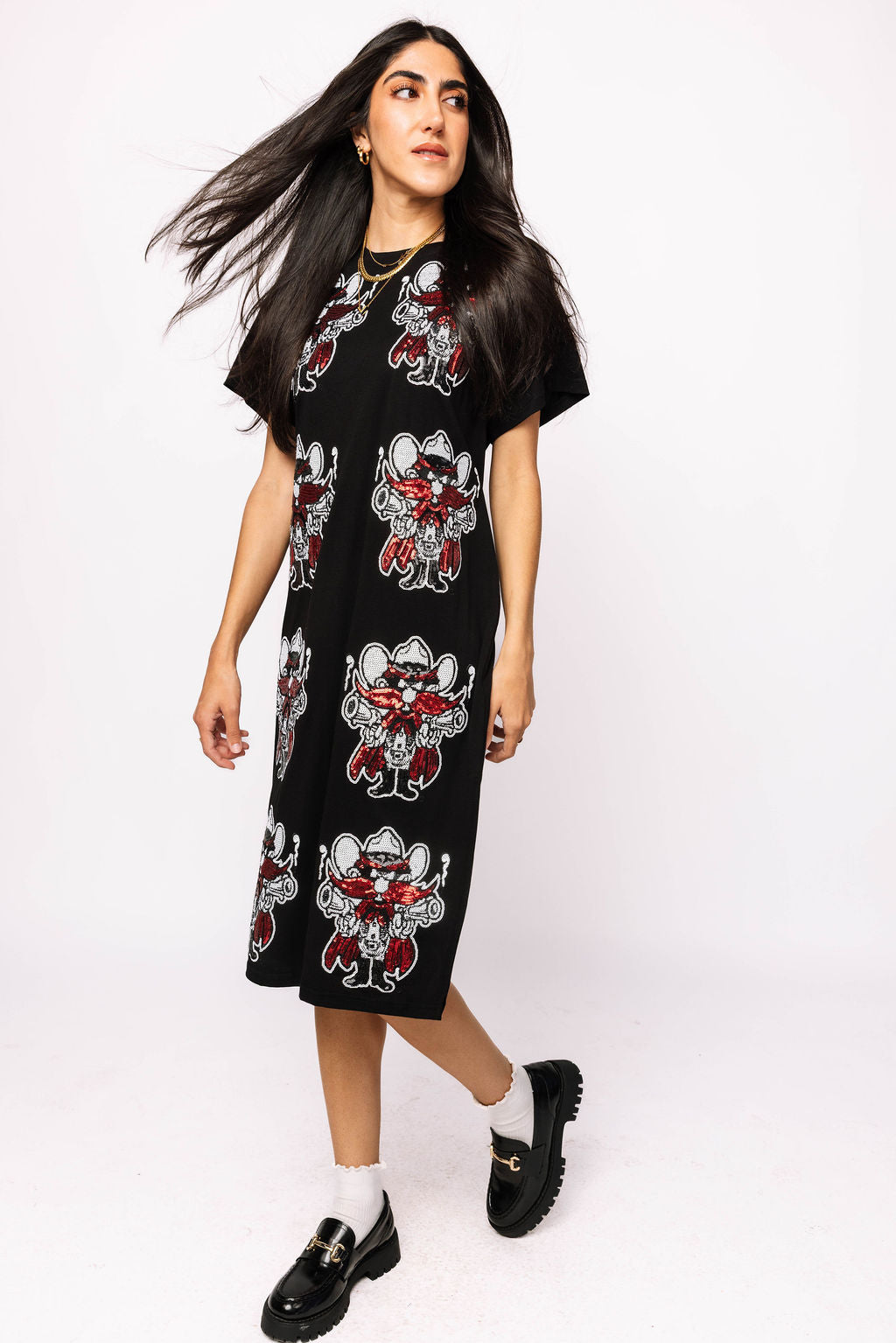 Licensed Texas Tech Mascot Midi Tee Dress
