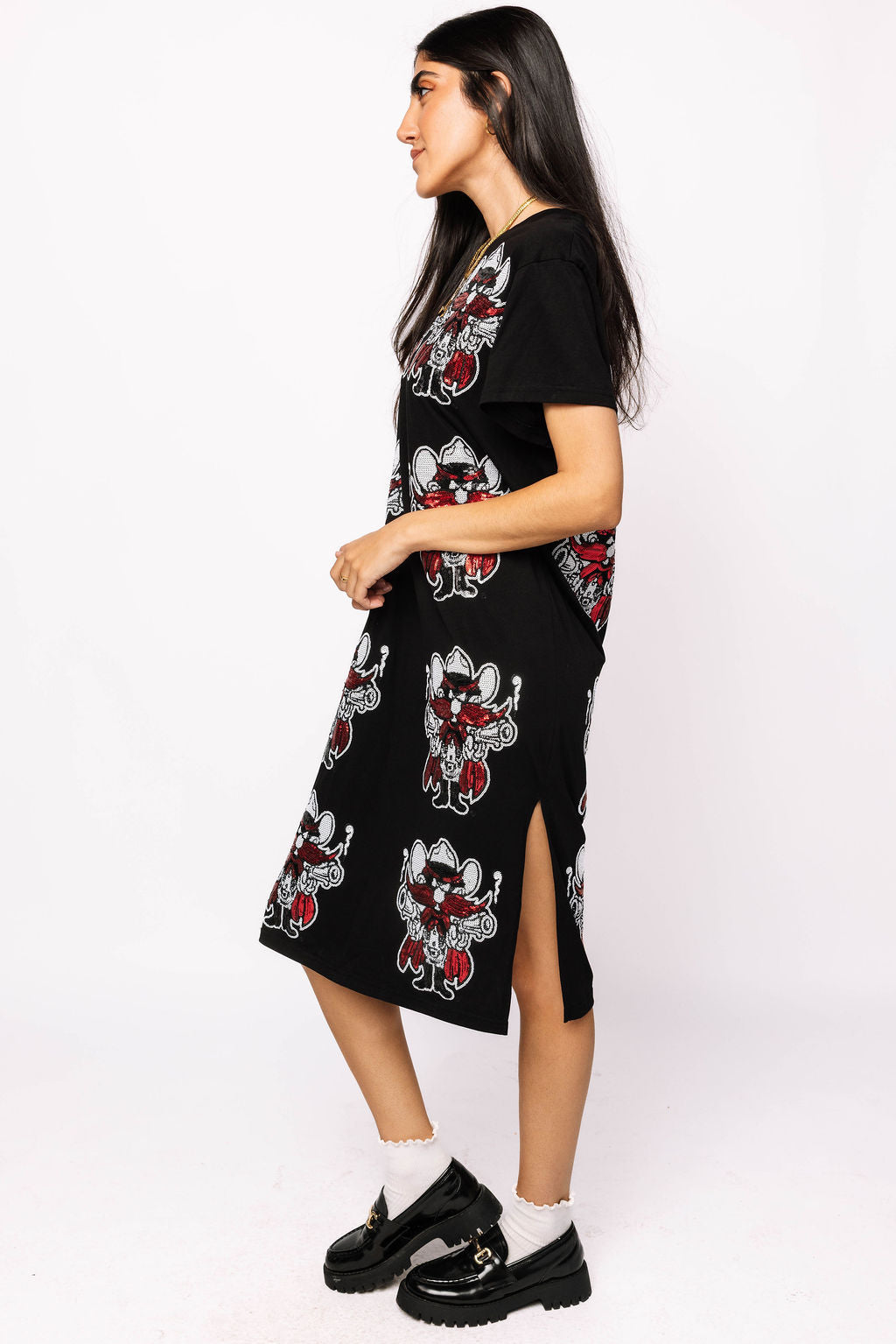 Licensed Texas Tech Mascot Midi Tee Dress
