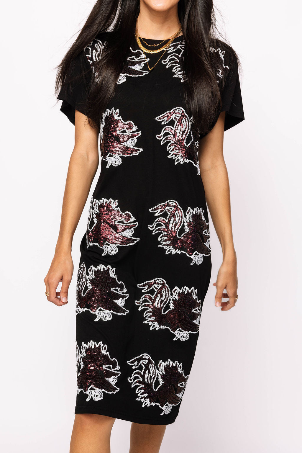 Licensed South Carolina Mascot Midi Tee Dress