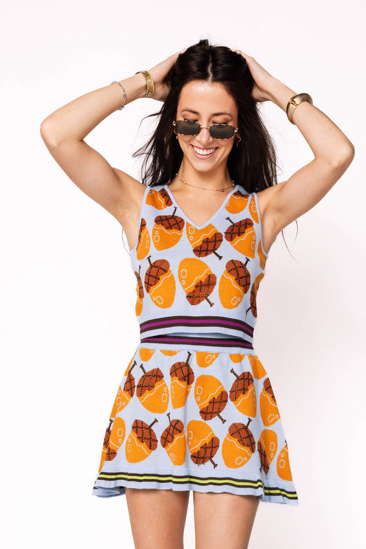 Sample Pale Blue Acorn Knit Tank