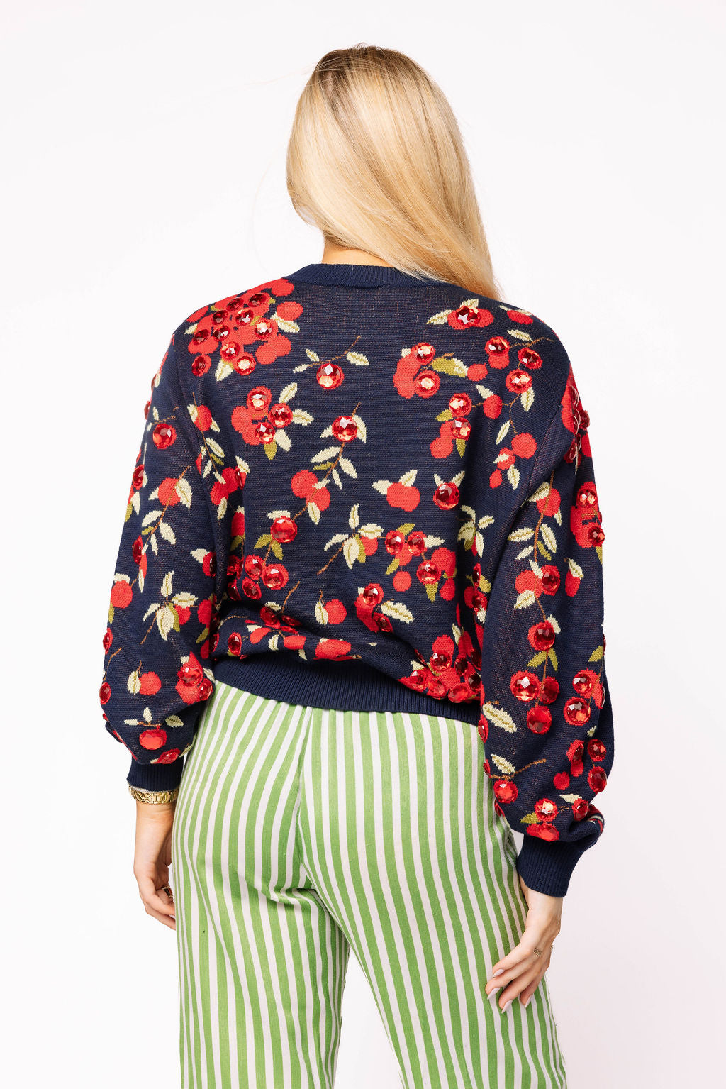 Navy Cranberries Sweater