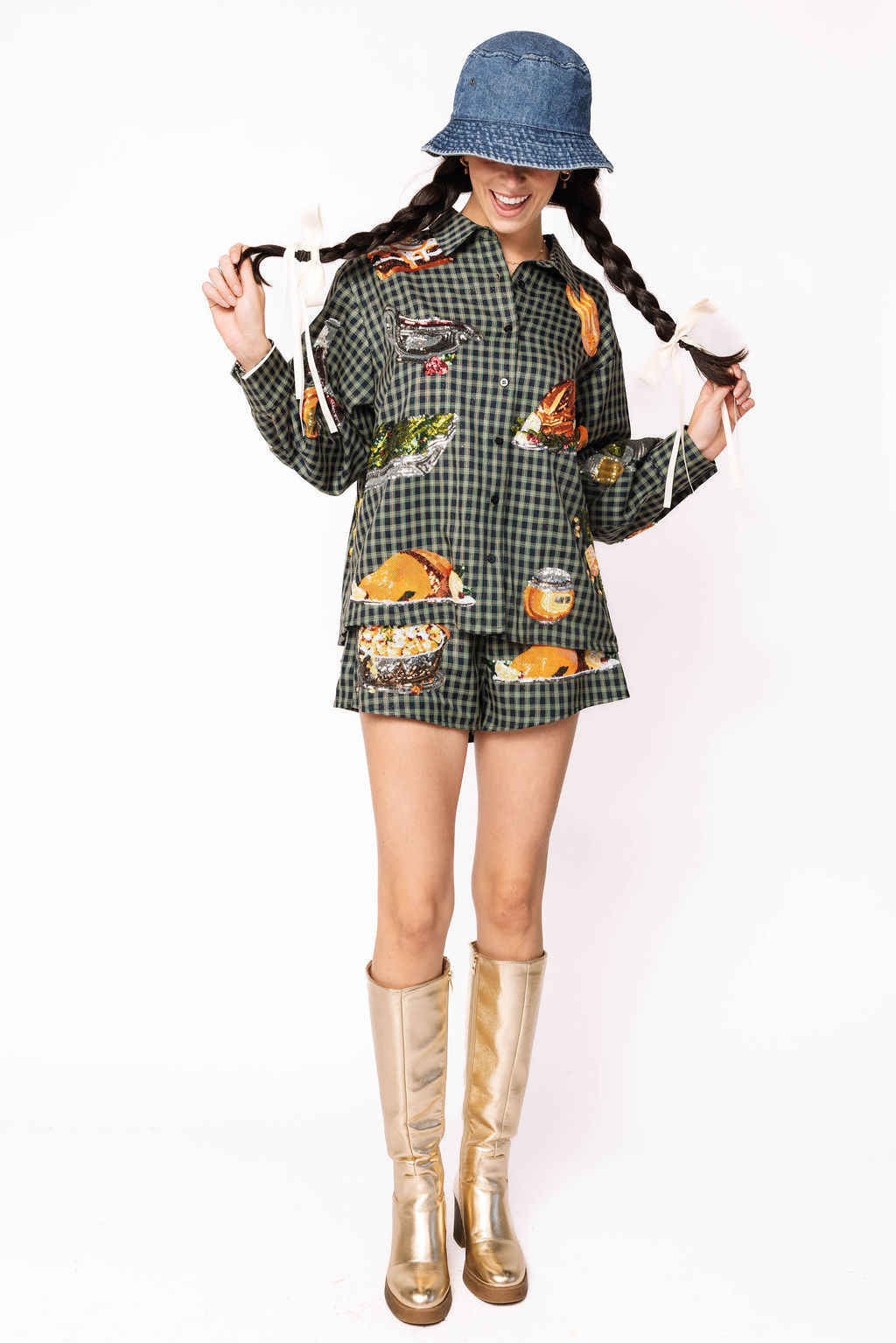 Navy Plaid Queen of Turkey Short