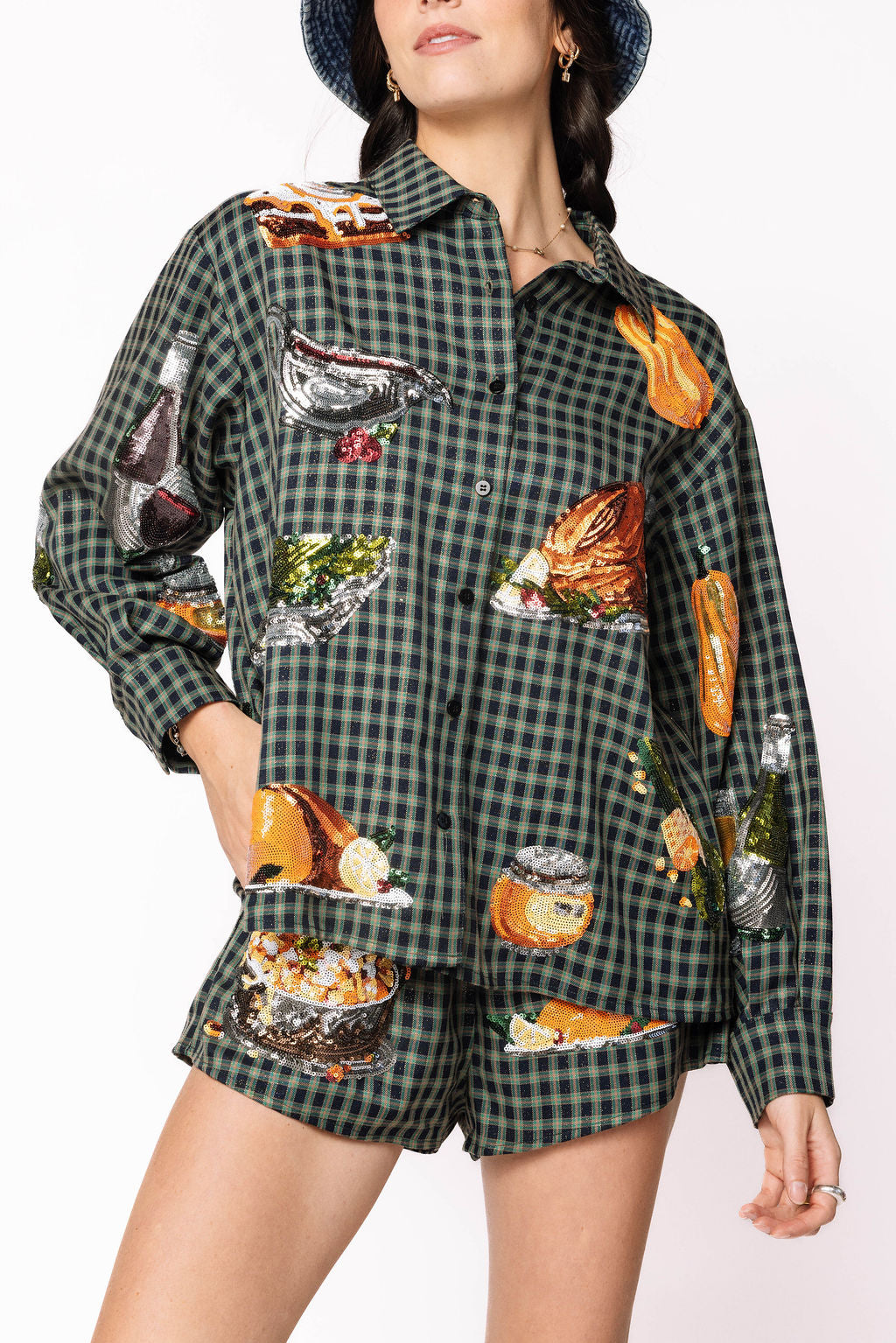 Navy Plaid Queen of Turkey Short