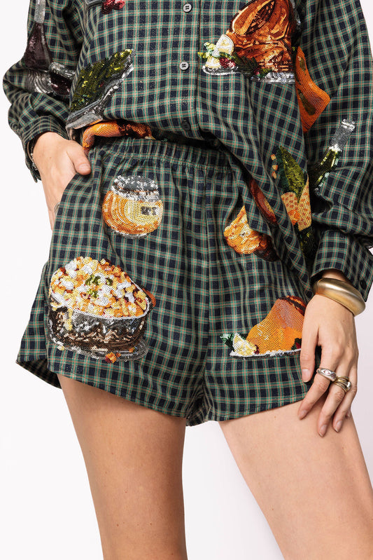 Navy Plaid Queen of Turkey Short