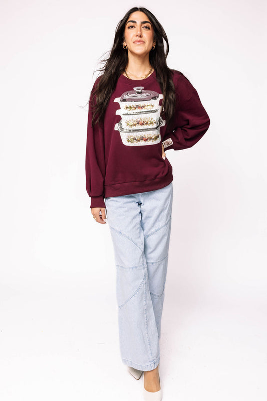 Maroon Vintage Dish Sweatshirt