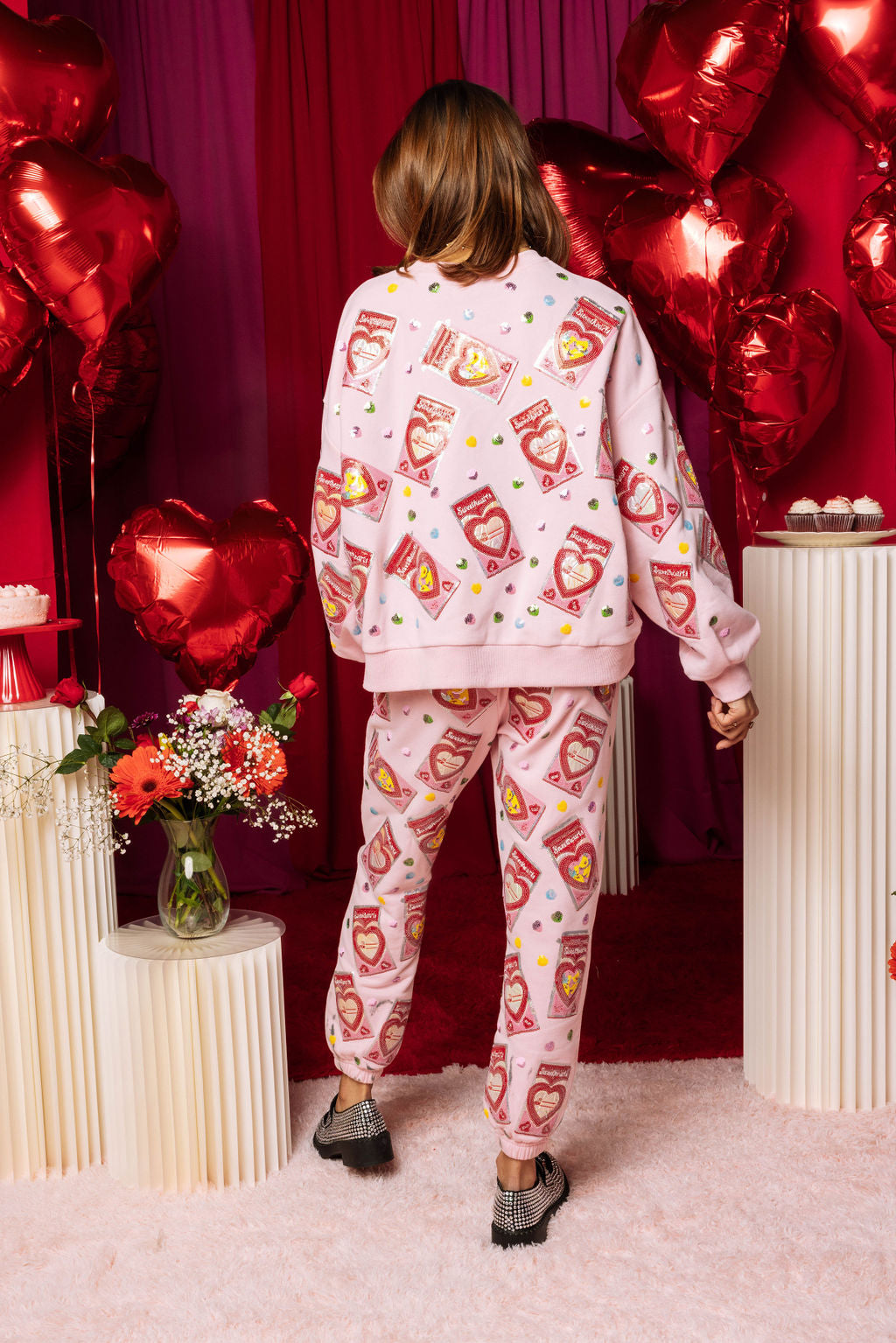 Light Pink Sweetheart Box Joggers